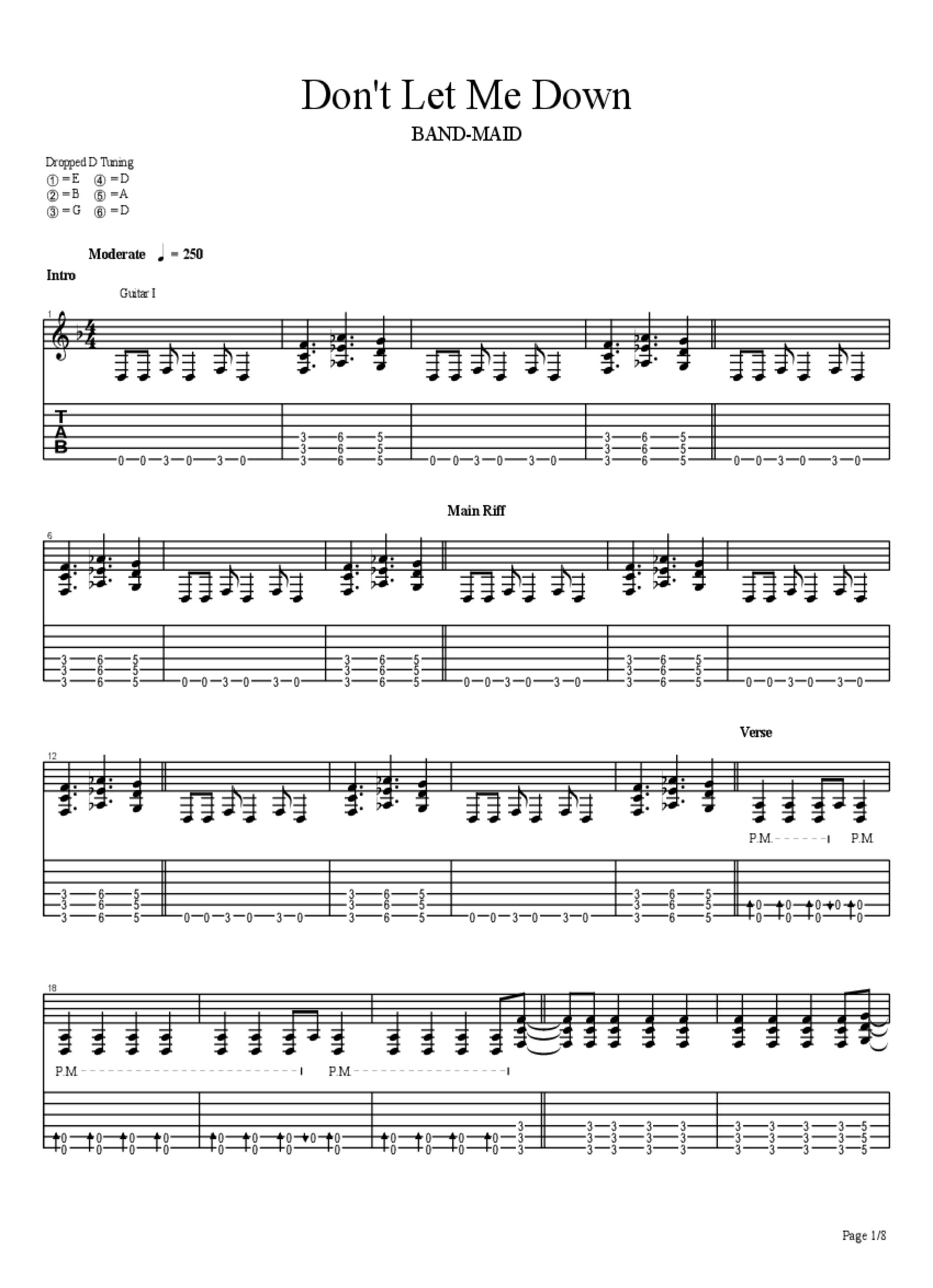 Play With Me - Guitar TAB