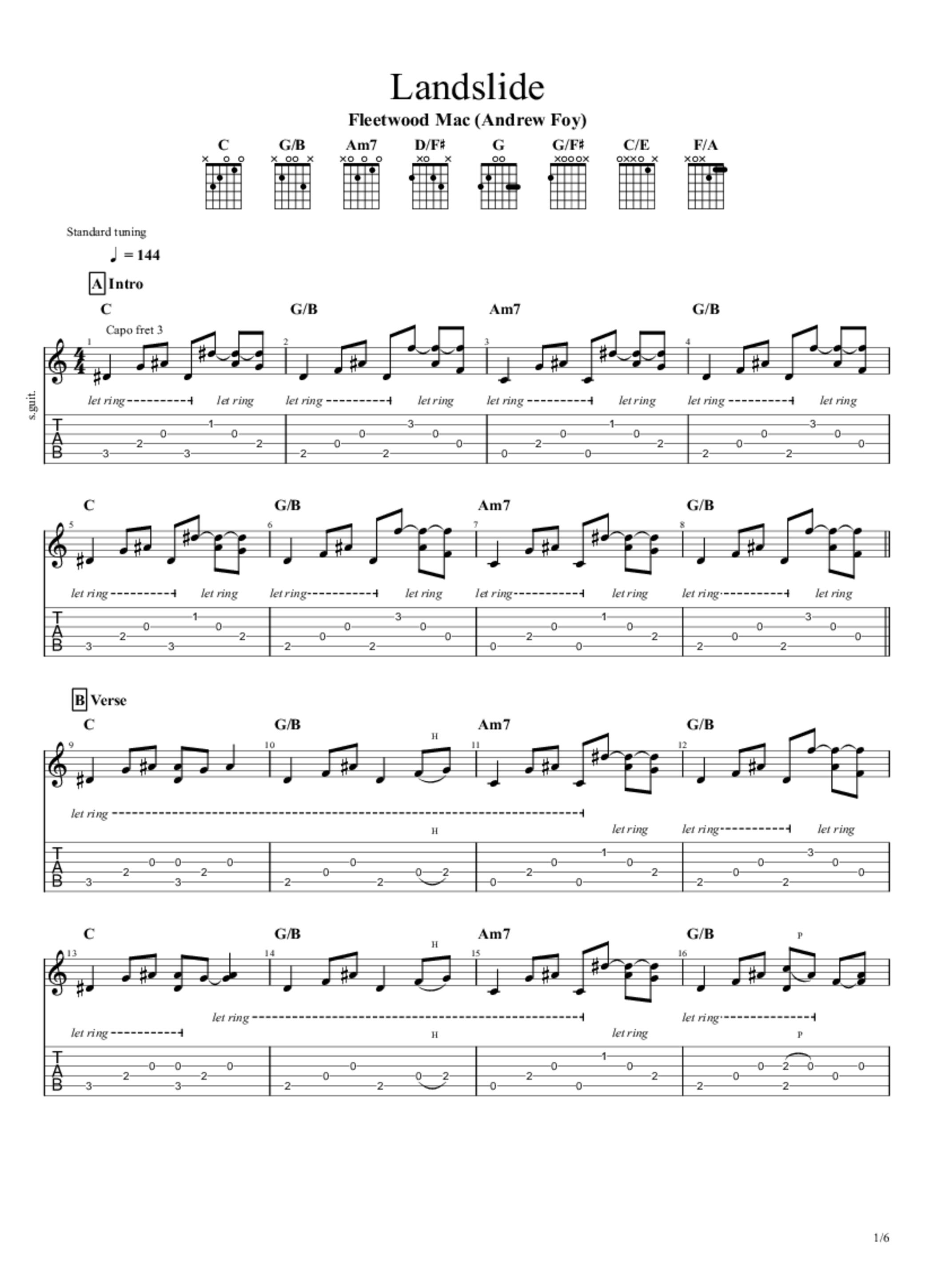 Fleetwood mac landslide tab