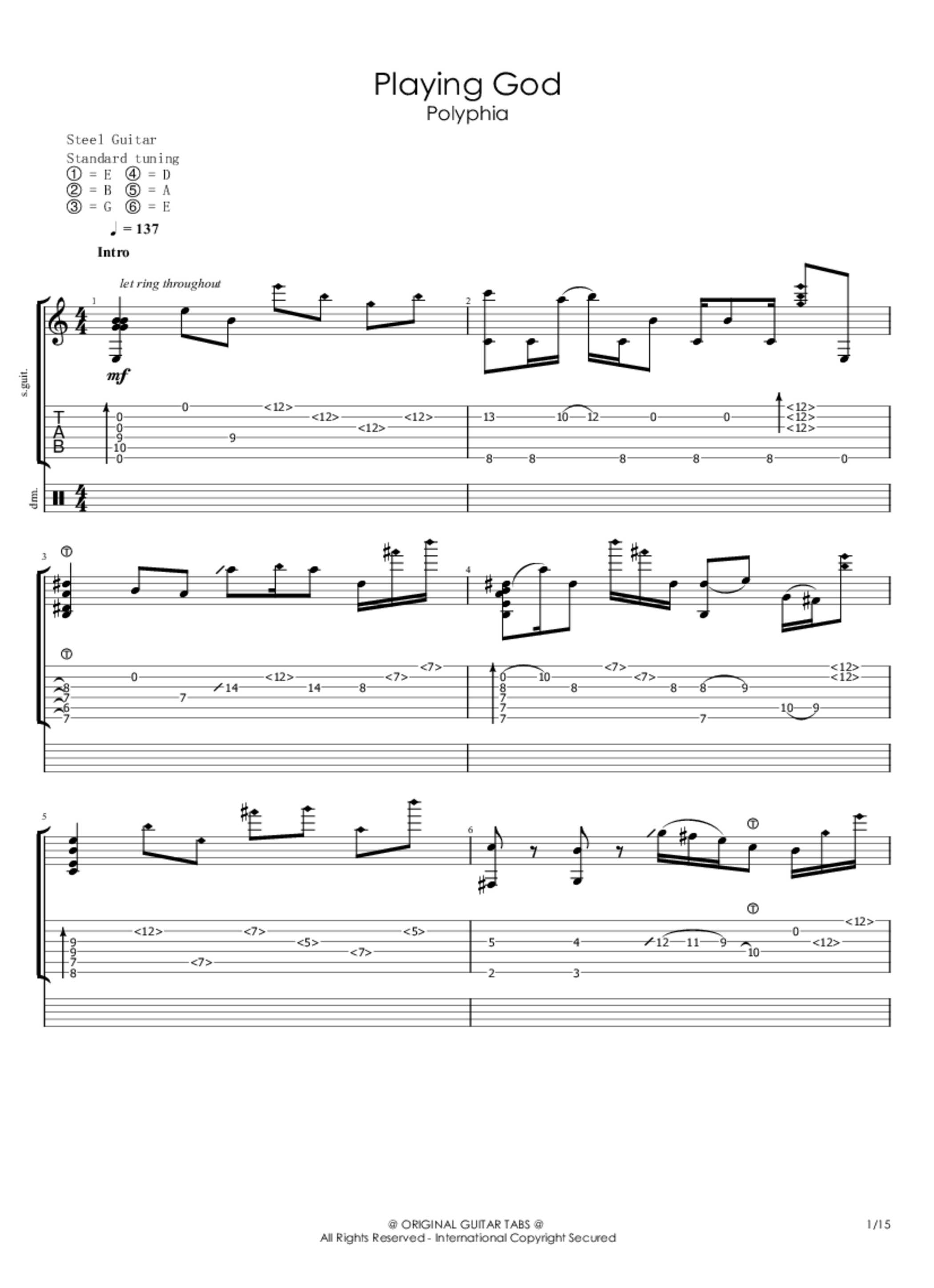 Playing God Polyphia But On One Guitar Only Tab Paolo Gans
