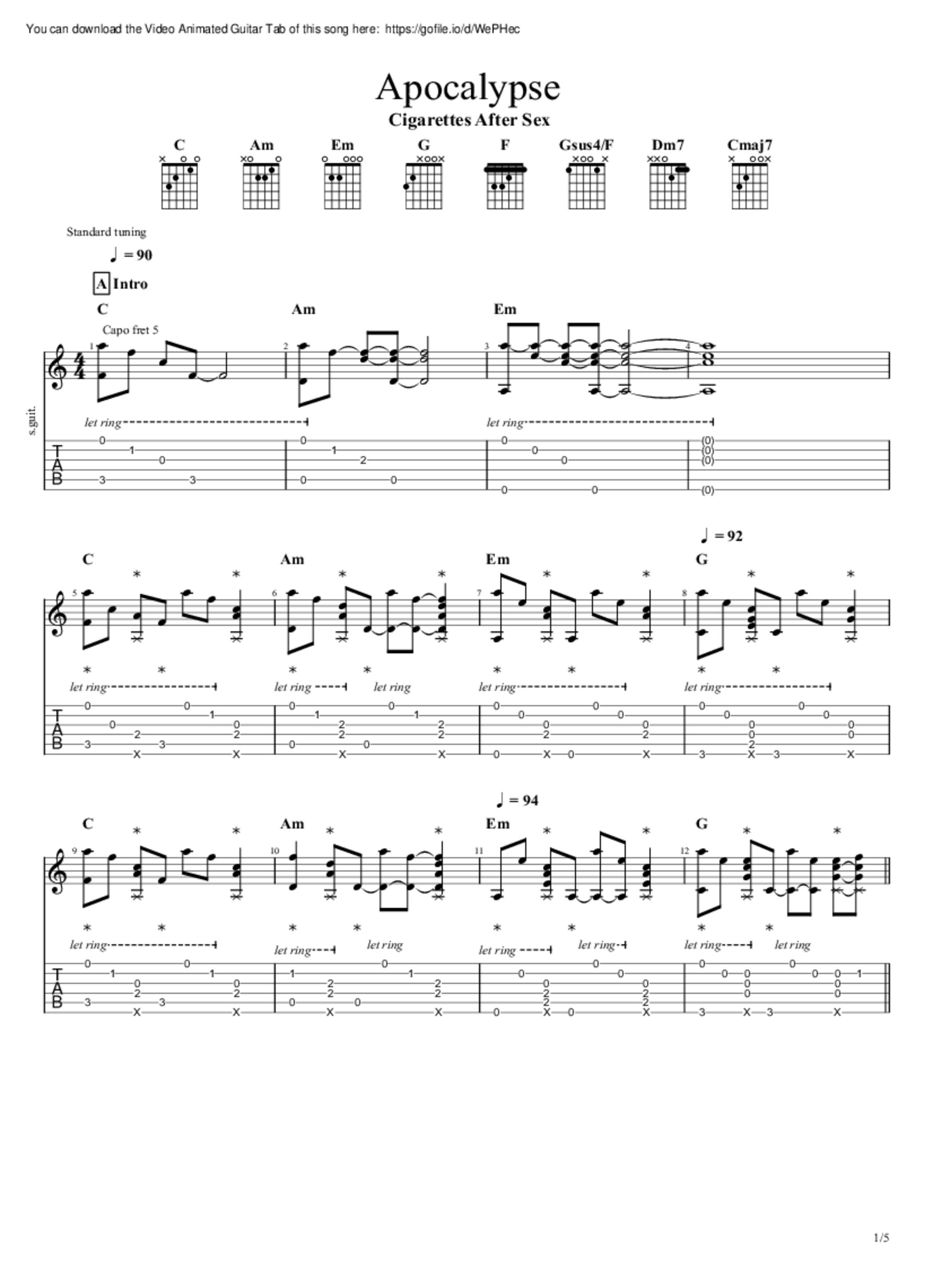 Apocalypse Cigarettes After Sex Chords Guitar Tabs Kenneth, 54% OFF